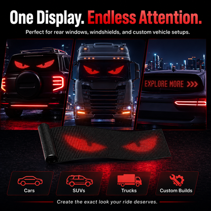 ✨🔥App-Controlled Smart Car LED Sign – Customizable Display⚡