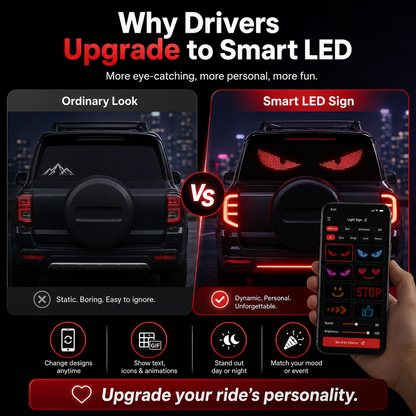 ✨🔥App-Controlled Smart Car LED Sign – Customizable Display⚡