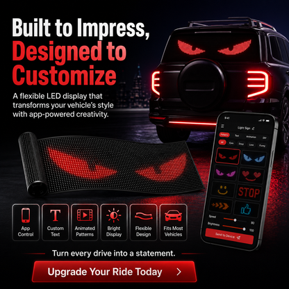 ✨🔥App-Controlled Smart Car LED Sign – Customizable Display⚡