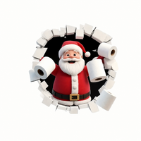 Santa Claus delivering toilet paper