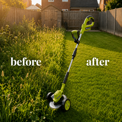 🌿⚡21V 3-in-1 Cordless String Trimmer, Edger & Mini Mower – 2 Batteries Included