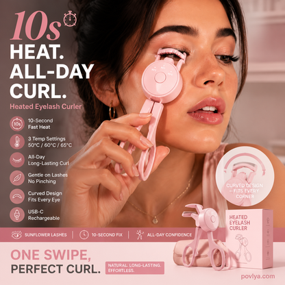 💗 Heated Eyelash Curler – 10-Second Heat, 3 Temp Settings & USB-C Rechargeable ✨