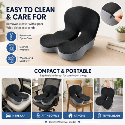 🔥49% off on the last day| Sitting All Day? This Cushion Helps Relieve Back & Tailbone Pressure Instantly