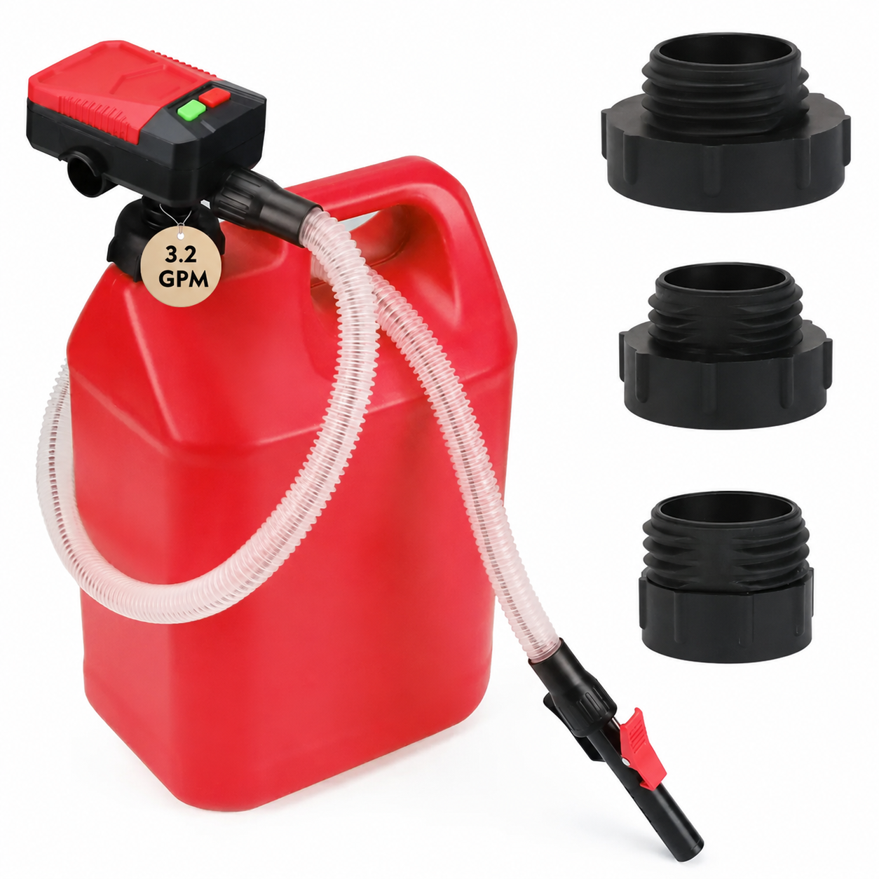 ⛽Automatic Transfer Pump Powered - Auto-Stop Sensor, 3.2 GPM Efficient Transmission