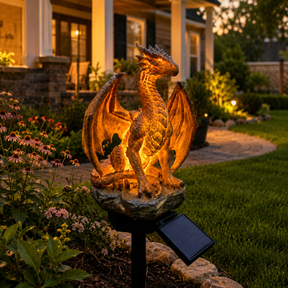 🏅2026 Best Selling Solar Garden Lights 🐉 Amethyst Crystal Dragon – Solar Dragon Crystal Garden Light✨️