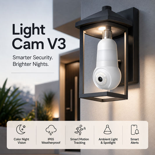 2K Light Bulb Security Camera | 360° WiFi Home Camera
