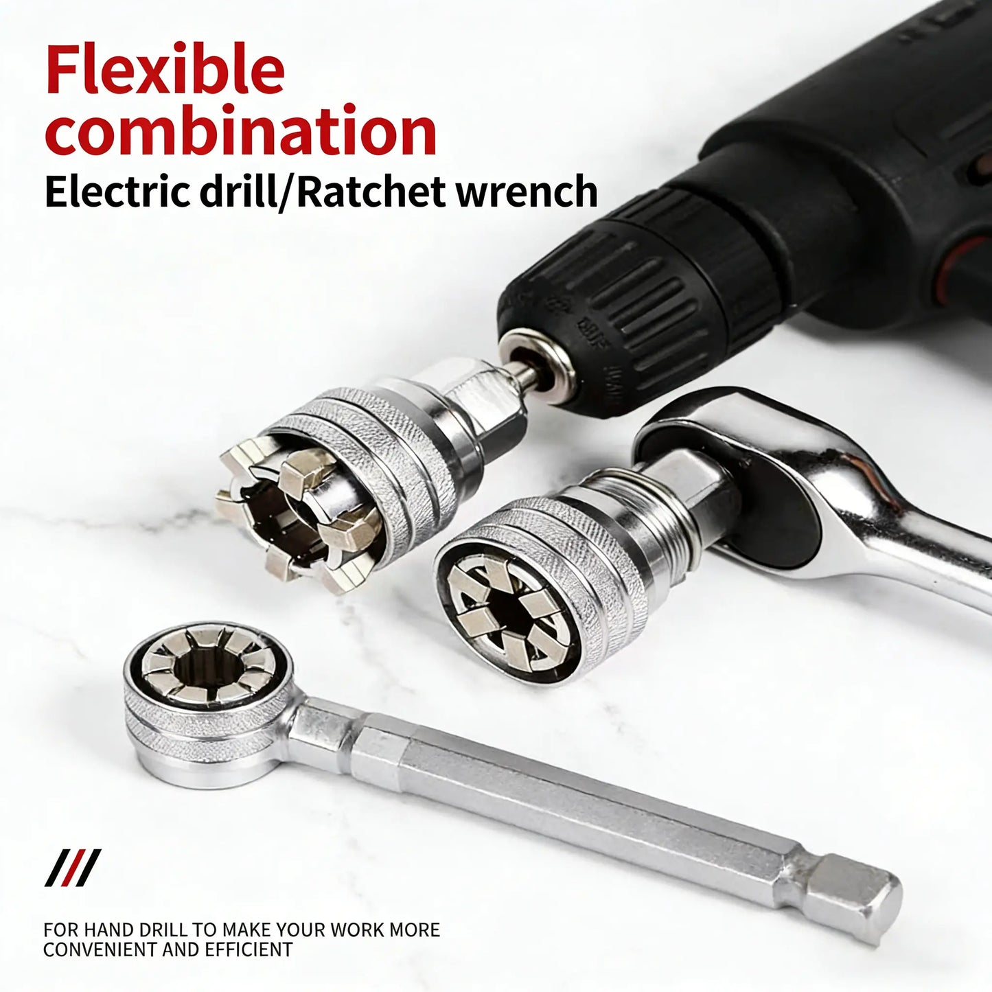 👨‍🔧【Father's Day Gift】🔧 Multi-Use Socket Wrench, Durable Repair Tool for Home & Auto Maintenancedeal