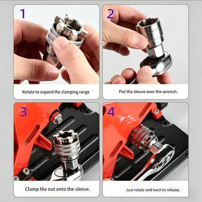 👨‍🔧【Father's Day Gift】🔧 Multi-Use Socket Wrench, Durable Repair Tool for Home & Auto Maintenancedeal