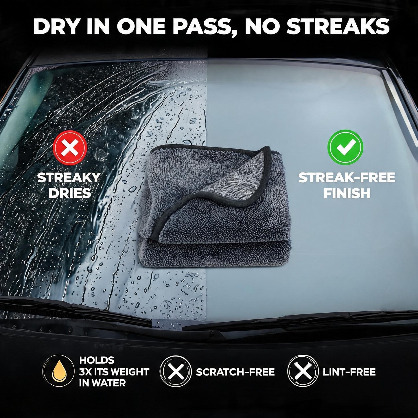 Microfiber Car Drying Towel | Ultra Absorbent & Reusable