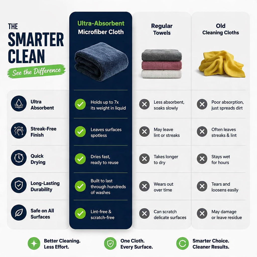 Microfiber Car Drying Towel | Ultra Absorbent & Reusable