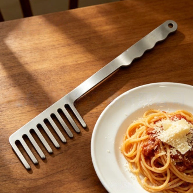 Stainless Steel Spaghetti Comb & Pasta Server | Easy Grip