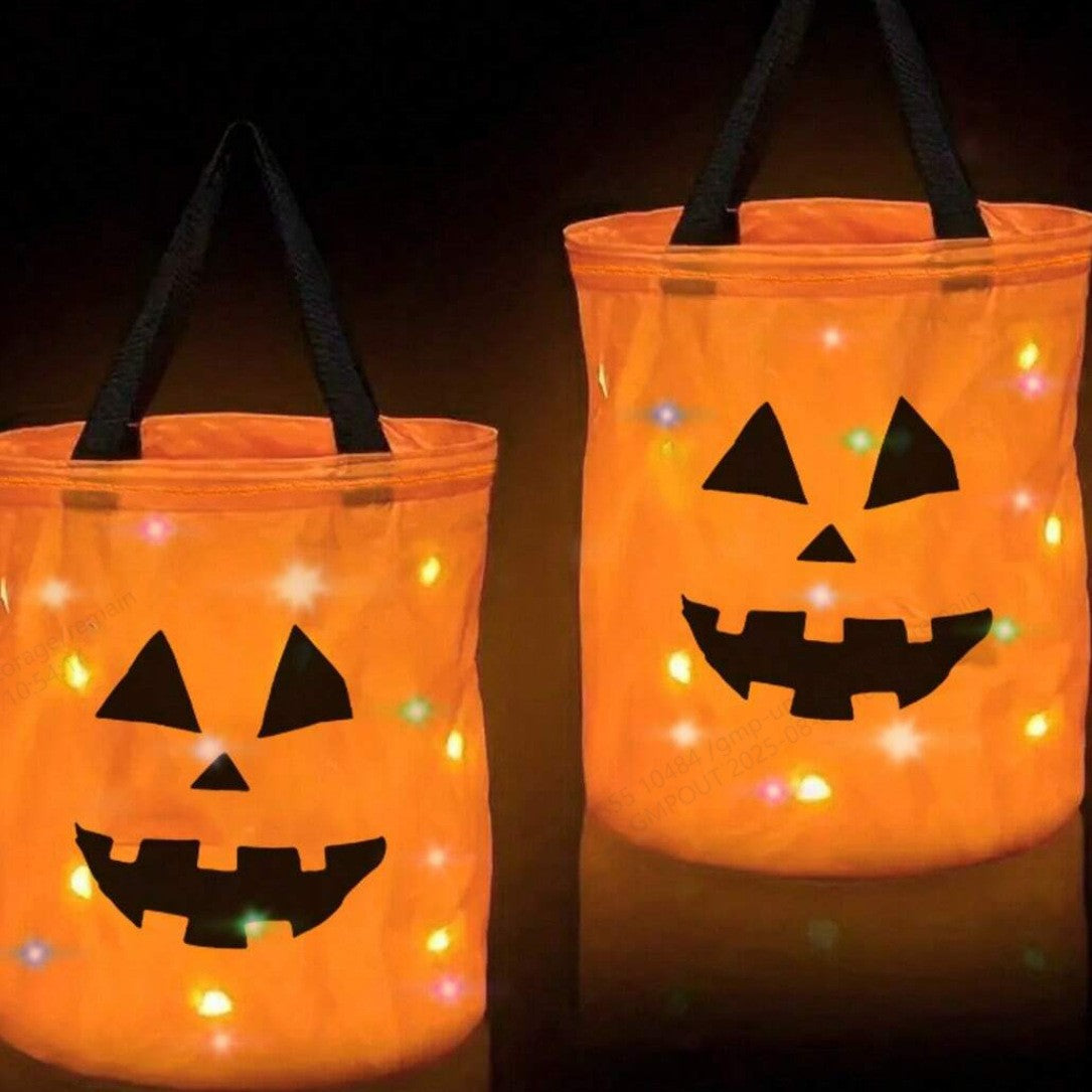 Halloween Glowing Pumpkin Bag – LED Lights