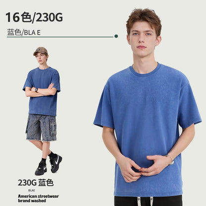230G Heavyweight Washed T-Shirt – Oversized Vintage Tee
