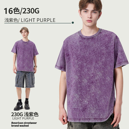 230G Heavyweight Washed T-Shirt – Oversized Vintage Tee