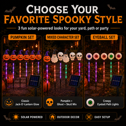 🎃 Solar Halloween Garden Stake Lights – Spooky Pathway Decor