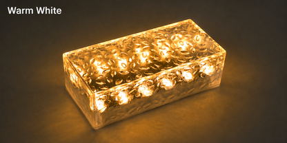 Solar Ice Brick Light – 12 LED Water-Resistant Path Light