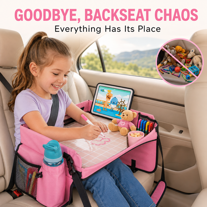 Kids Travel Tray Organizer | Car & Airplane Activity Desk