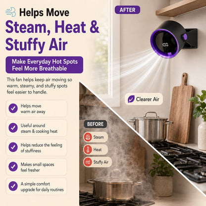 Wall-Mounted Kitchen Cooling Fan