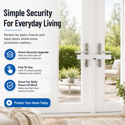 Security lock for French courtyard gates