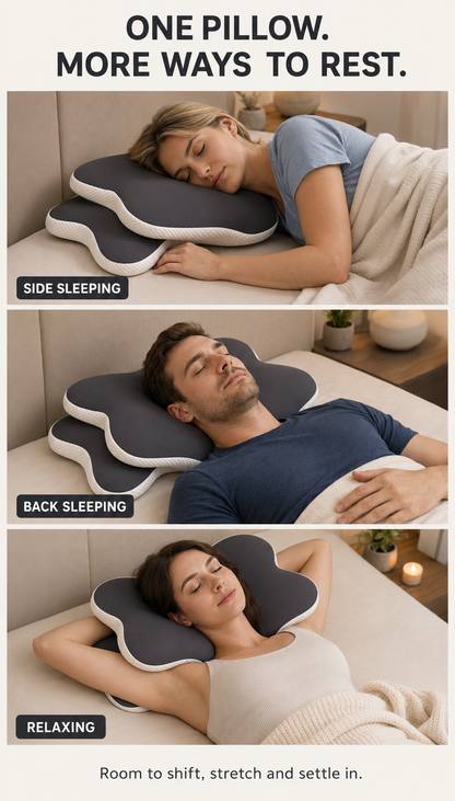 5-Zone Ergonomic Memory Foam Pillow | Contoured Support