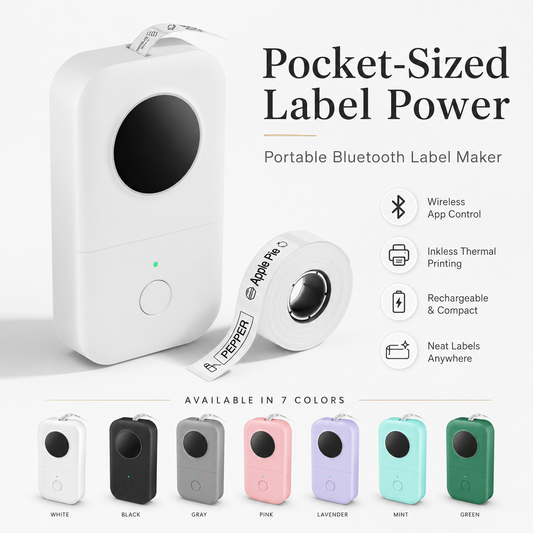 Portable Bluetooth Label Maker | Inkless Mini Label Printer