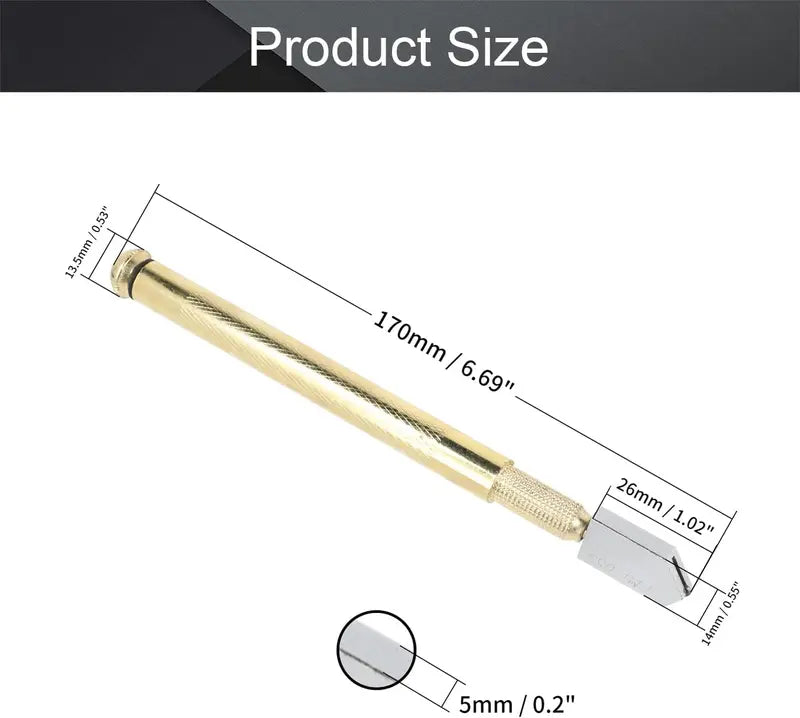 ⚡Professional Diamond Glass Cutter with Alloy Handle Roller Wheel
