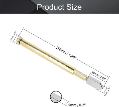 ⚡Professional Diamond Glass Cutter with Alloy Handle Roller Wheel