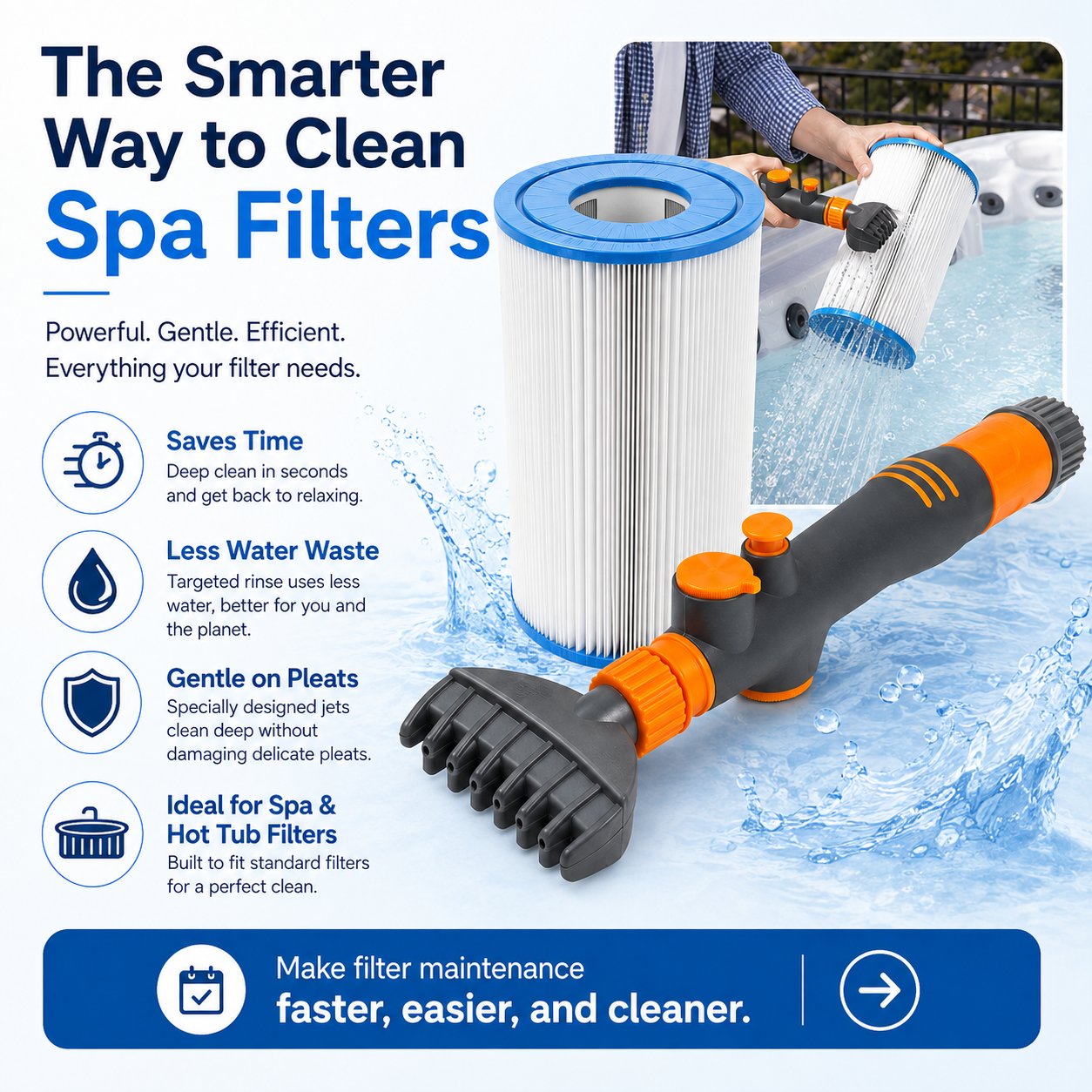 Premium Pool Filter Cartridge Cleaner