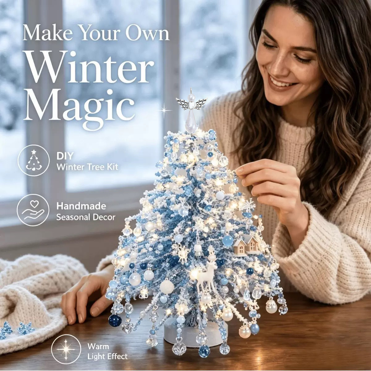 🎄DIY Beaded Christmas Tree Kit | Handmade Tabletop Holiday Decor