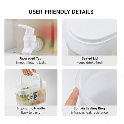 3.5L Refrigerator Drink Dispenser with Easy-Pour Tap