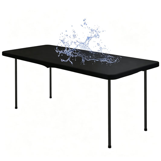 Stretch Fabric Table Top Cap Cover – Elastic Edge, Waterproof & Reusable