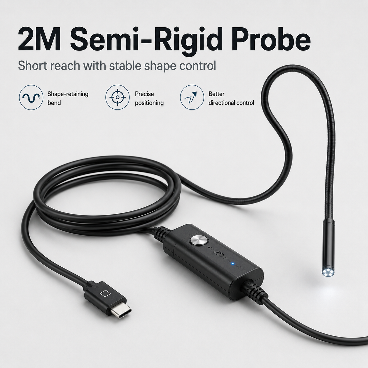 HD Endoscope Inspection Camera | 2M 5M 10M Waterproof Probe
