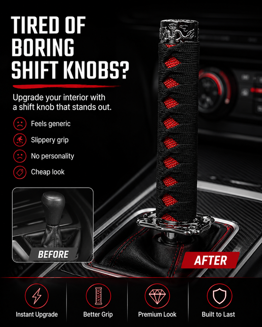 Samurai Shift Knob for Cars | Katana Style Manual Gear Shifter