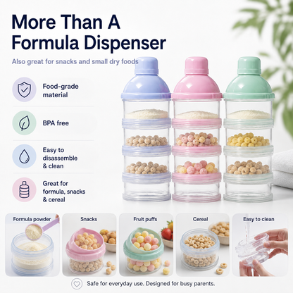 Portable Stackable Baby Formula Dispenser for Travel