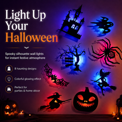 Halloween Silhouette Wall Lights – 8 Spooky Designs