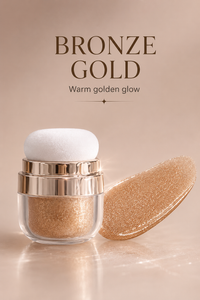 Bronze-gold highlighter powder