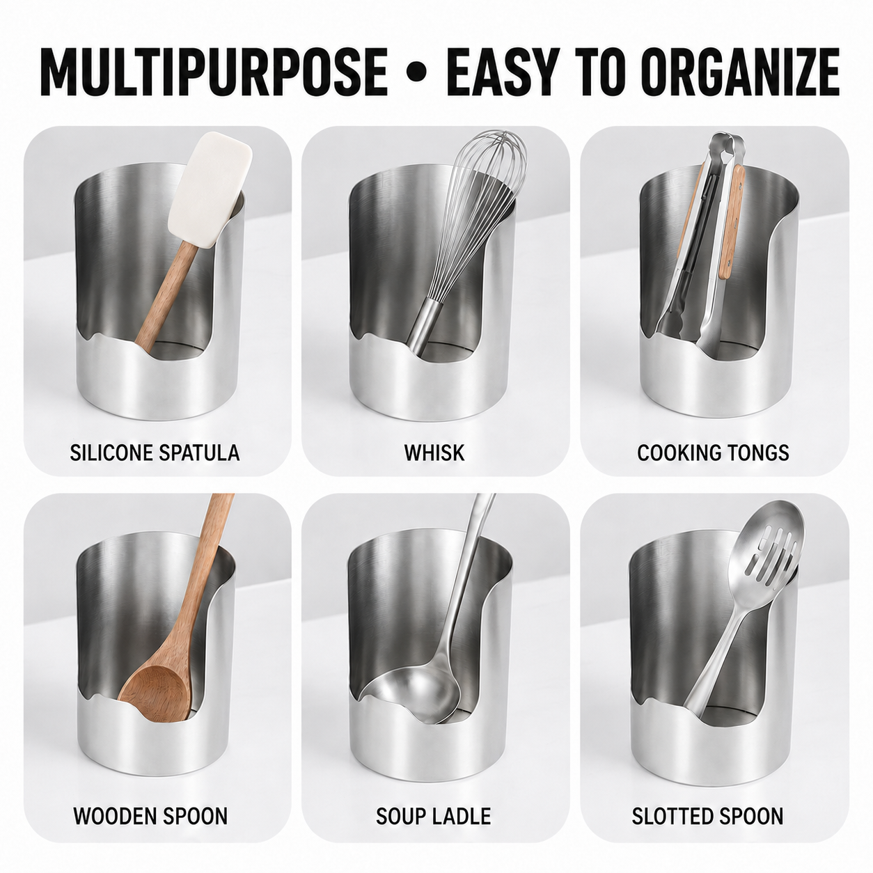 ✨ Stainless Steel Lid Organizer – Keep Counters Clean & Tidy 🍳