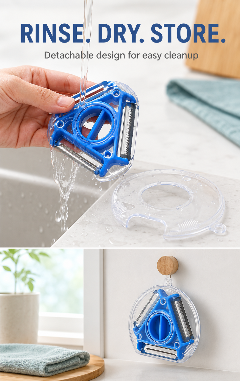 3-in-1 Rotary Vegetable Peeler | Peel & Julienne