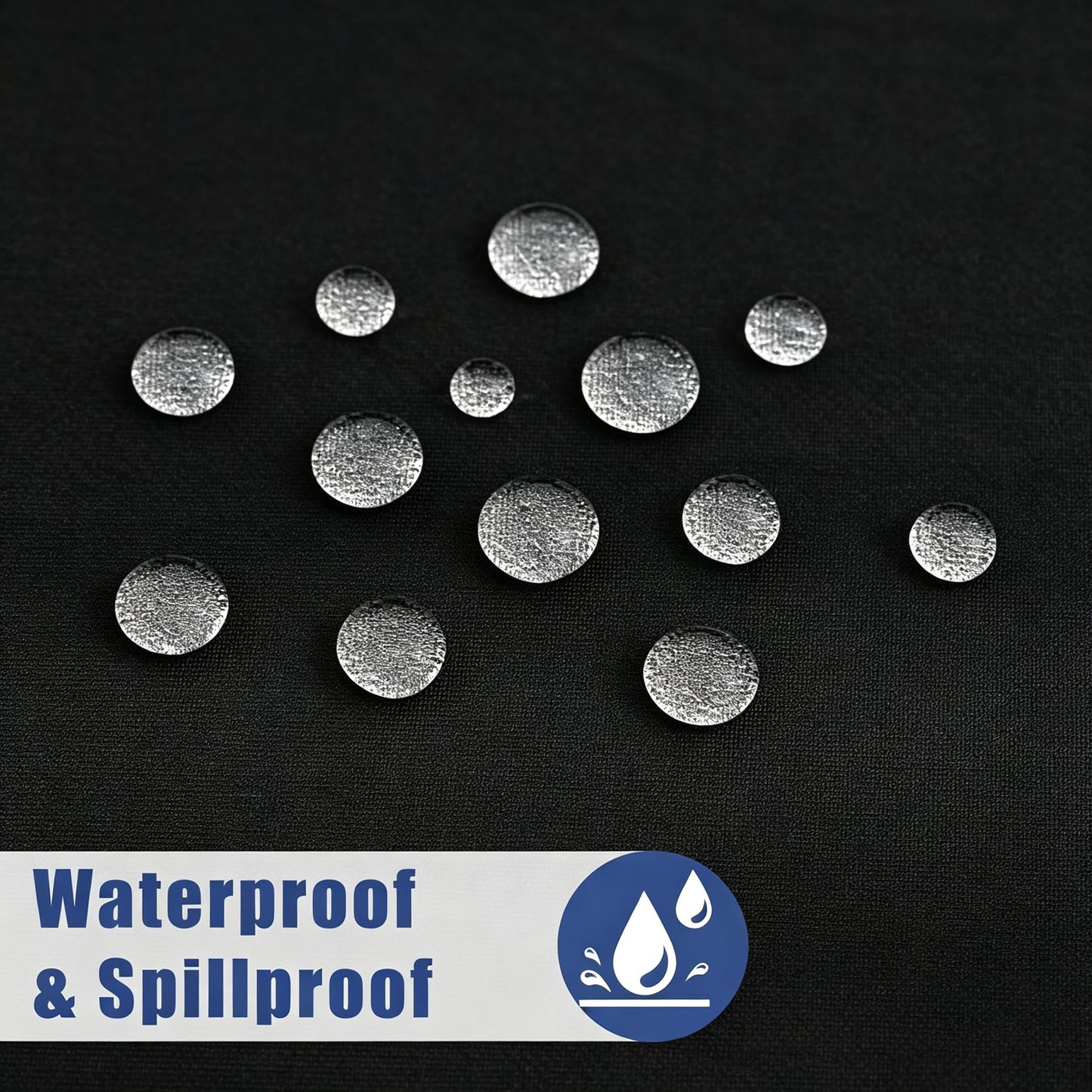 Stretch Fabric Table Top Cap Cover – Elastic Edge, Waterproof & Reusable
