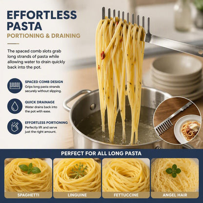 Stainless Steel Spaghetti Comb & Pasta Server | Easy Grip