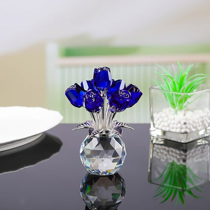 🌺Hot Sale 49% OFF-Crystal Colorful Rose Flower Vase