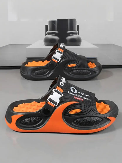 ⏰Limited Time 50% OFF🔥Men' Summer Massage Slippers, Unisex Comfortable Thick Sole Home Fashion Sandals