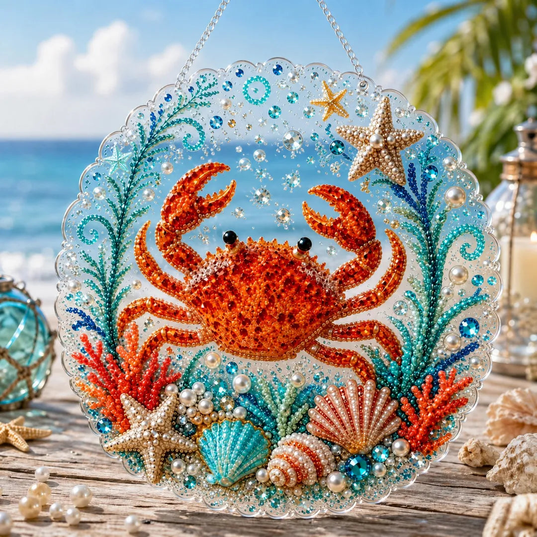 5D DIY Diamond Art Ocean Christmas Ornament Kit