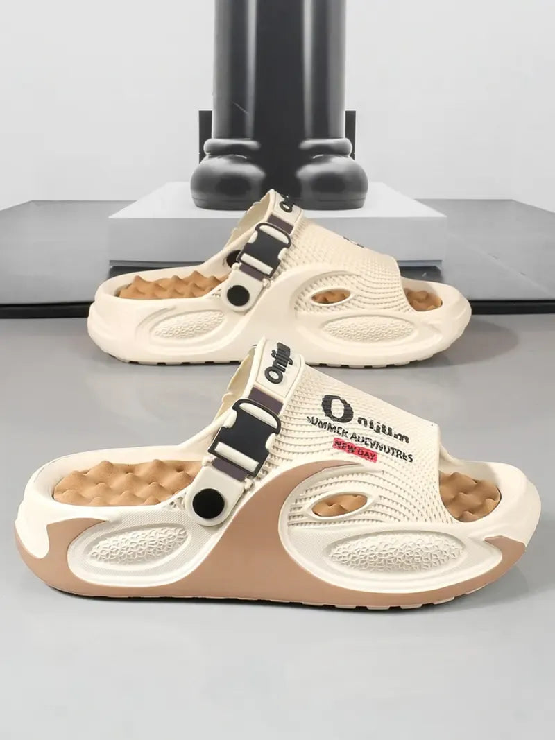 ⏰Limited Time 50% OFF🔥Men' Summer Massage Slippers, Unisex Comfortable Thick Sole Home Fashion Sandals