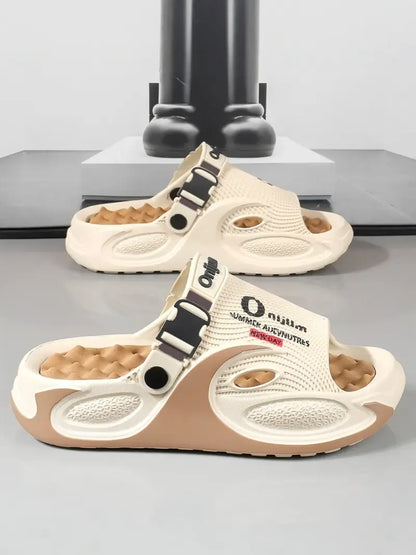 ⏰Limited Time 50% OFF🔥Men' Summer Massage Slippers, Unisex Comfortable Thick Sole Home Fashion Sandals