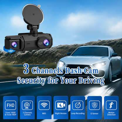 Full View Car Dashcam System(The product does not include a memory card.)