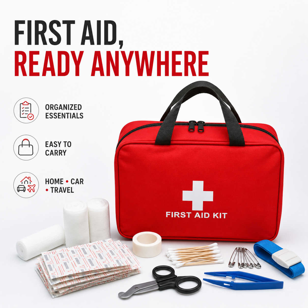 🎒330-Piece All-in-One Waterproof First Aid Kit | Be Ready for the Unexpected🚨