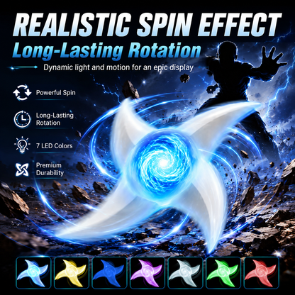 LED Spinning Light Blade – 7-Color Cosplay Prop