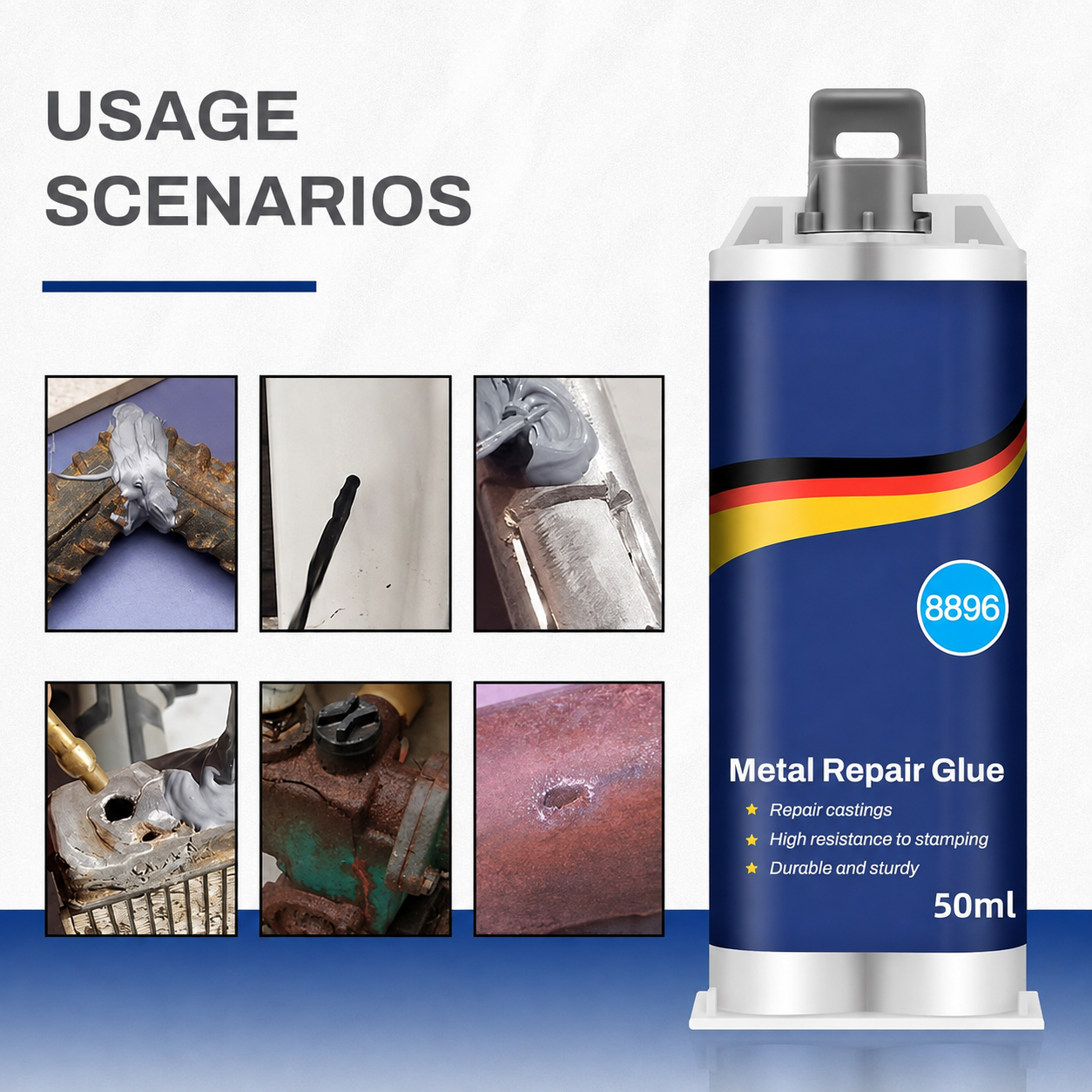 🔥AB Metal Repair Glue | Heavy-Duty Epoxy Repair Compound