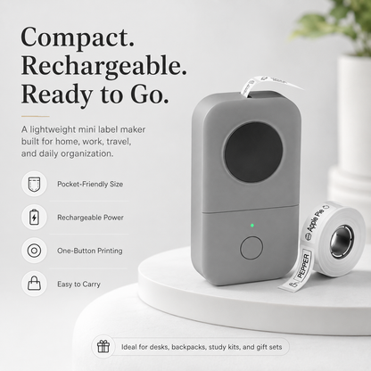 Portable Bluetooth Label Maker | Inkless Mini Label Printer